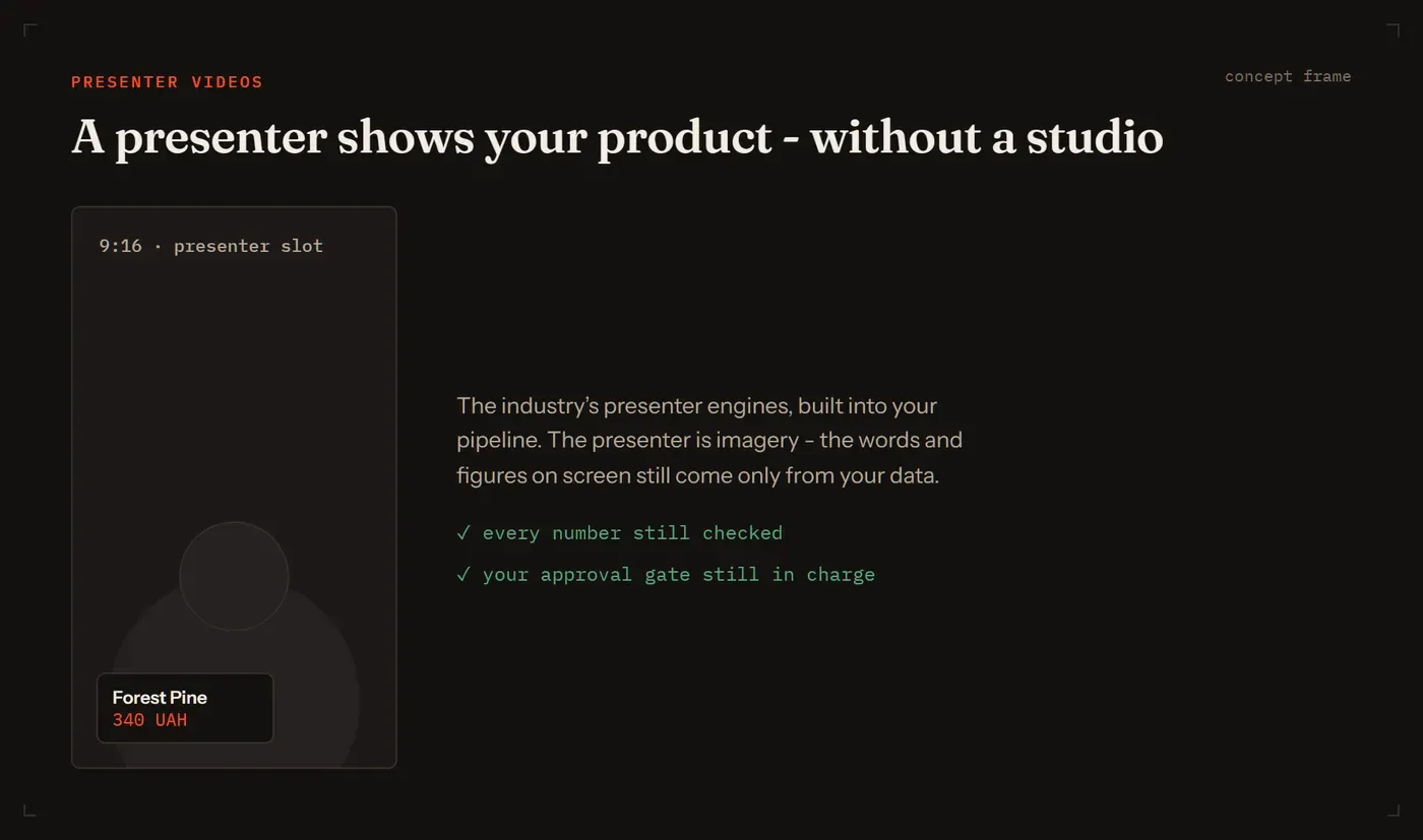 Concept frame: a presenter slot with the number check still in charge